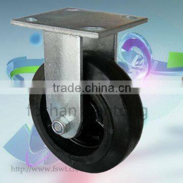 6 Inch Industrial Black Rubber Swivel With Lock Caster Wheel photo-4