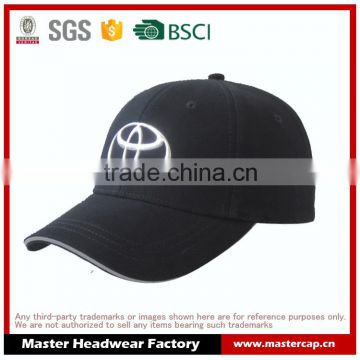 100% cotton baseball cap with PVC embossed logo