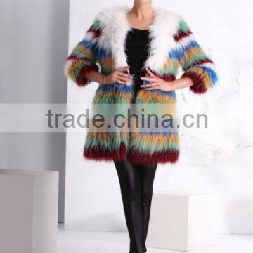 2015 winter fashion women racoon fur collar winter clothes