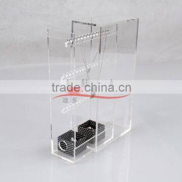acrylic jewelry display/ acrylic necklace storage box