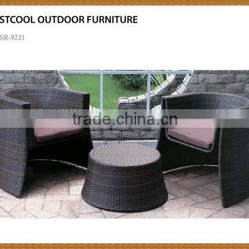 3 PCS Outdoor Patio Sofa Set Sectional Furniture PE Wicker Rattan Deck Couch