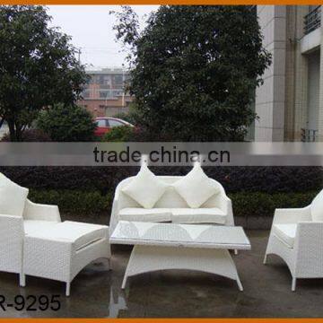 Unique Sofa Set In White Rattan