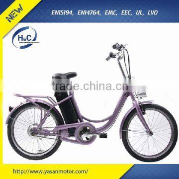 Brushless rear motor city electric bike low price for ladies