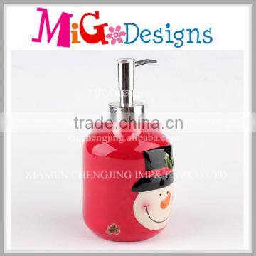 Fresh Shower Gel Bottle Ceramic Dispenser Christmas Theme OEM