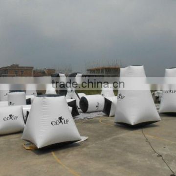 High quality inflatable paintball bunker made by durable 0.6mm PVC tarpaulin with LOGO