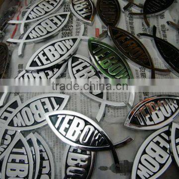 Chrome Badge, custom car emblem PVC labels metal car sticker