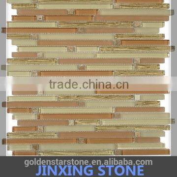 hot selling slate and glass mix mosaic tile (crystal glass )