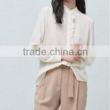 2016 New designs blouses High Quality Office Ladies Blouses and tops
