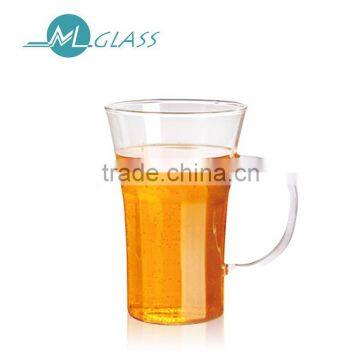 China supplier clear glass beer mug handmade glassware OEM 300ml