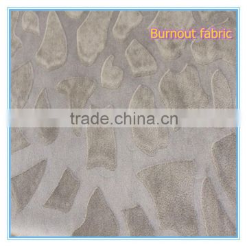 100% polyester burnout velvet fabric stone design, for upholstery fabric