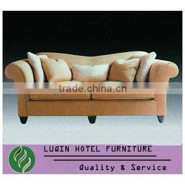 Hot Sale FoShan Supplier Wooden Fabric Hotel Sofa Set(LQ-SF40)