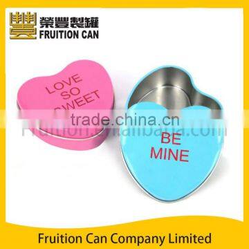 Mini Valentine Heart Chocolate Tin Can Metal Box