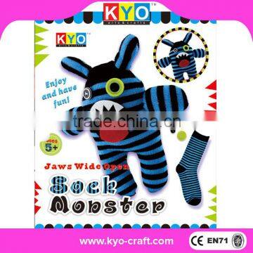 2015 new product popular sock monster soft sock plush doll