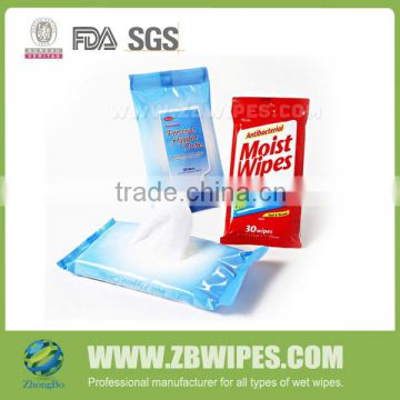 Pre-moistened Antiseptic Hygiene Wipes for Adult