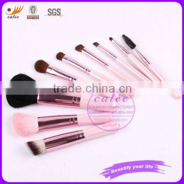 9pcs personalized color shine makeup brushes