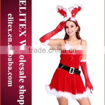 High-quality wholesale hot girl beautiful red elk christmas costume