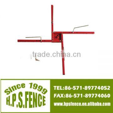 Electric fencing wire dispenser for fencing wire coils