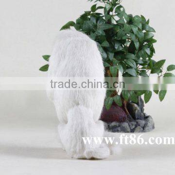 White Stuffed Plush Lifelike Dog Soft Toy