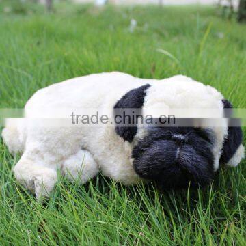 Lifelike Breathing Plastic Plush Dog Figurines