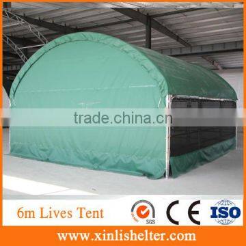 6x6x3.7m PVC Animal Tent /portable Cattle Livestock Shelter