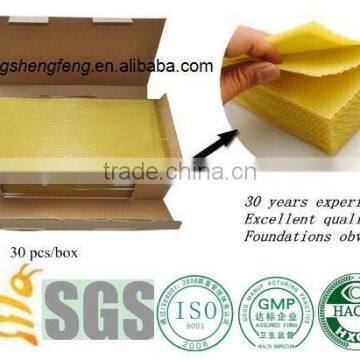 Top quality pure organic beeswax foundation sheet from China supplier