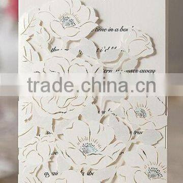 White english wedding invitation card