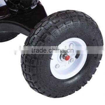 OUTDOOR WAGON ALL TERRAIN PULLING KID CHILDREN GARDEN CART W/WOOD RAILING RED photo-6