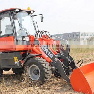 CE New Cabin ER12 Mini Wheel Loader-Radlader with Quick Hitch for Sale