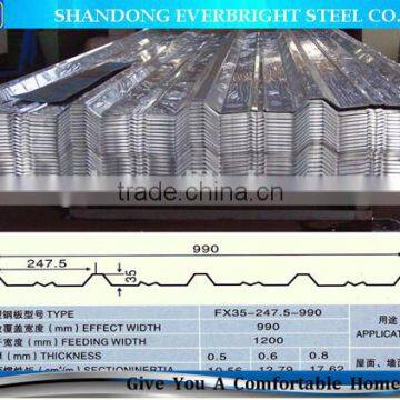 Top quality color coated corrugated steel roofing tile