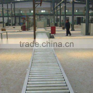 Plate chain raceway conveyor line