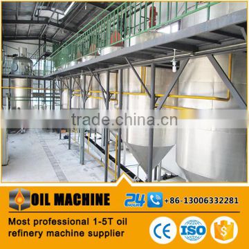 Small scale edible palm oil refining machinery/crude oil refinery plant