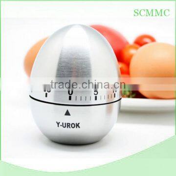 High quality stainless steel egg shape kitchen timer