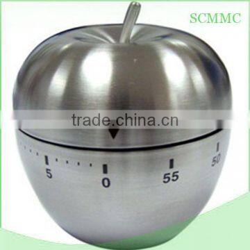 Low price custom wholesale stainles steel apple kitchen timer