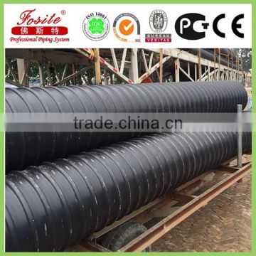 200mm to 800mm grand diameter plastic HDPE double wall corrugated sewer drain pipe