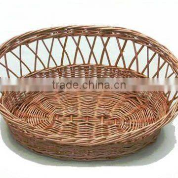 Wholesale Oval Latticed Wicker Cat Basket, Custom Made Wicker Pet Basket, 46*33*17cm