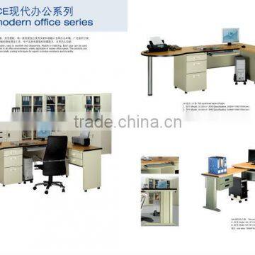 Steel Wood Executive Office Workstation L-shape Office Desk Tables photo-2