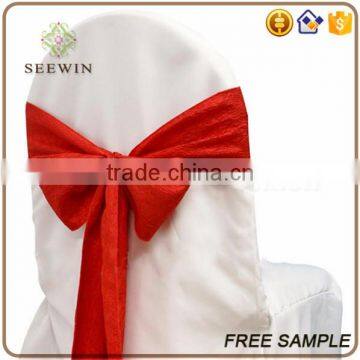 Fancy Banquet Tafatta Christmas Chair Sash photo-3