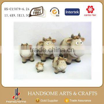 Decorative Different Sizes Ceramic Cow Bank Money Box