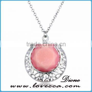 Vintage Antique Bronze Copper Luminous Crystal Necklace Glowing in Dark photo-6