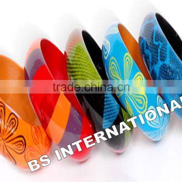 Wooden Printed Bangles