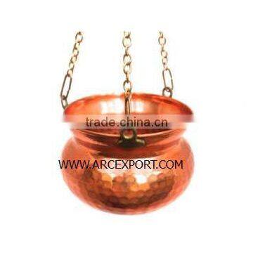 metal copper hanging planters