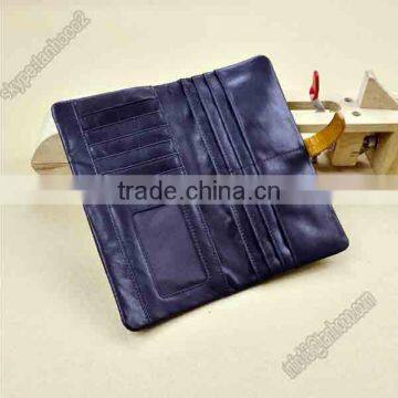 Custom Design Branded Man Long Genuine Cow Leather Wallet photo-6