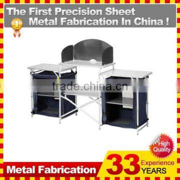 Stainless Steel Portable Foldable Folding dining Desk Grill Table Camping Outdoor Picnic Aluminium Alloy With Carry Case