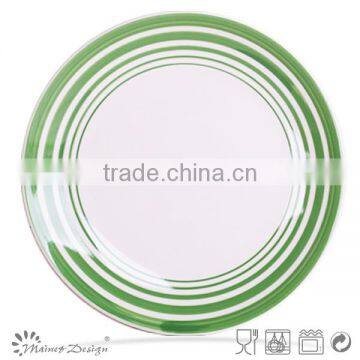 Cheap Colorful Stripe Ceramic Handpaited Dinner Plate and Dish photo-4