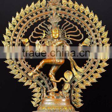 Whoelsale Regional Feature Home Decor Metal Craft Shiva Bronze Statue photo-3