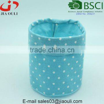 with polka dot printing decorative Fabric flower pot covers