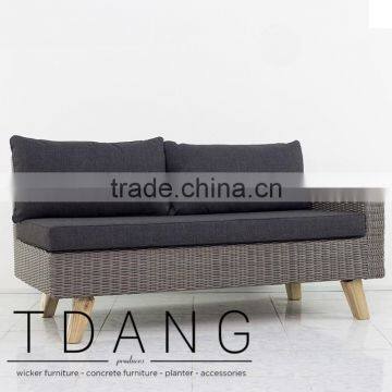 Torguta Left Hand Wicker Bench - Outdoor Conservation Furniture photo-2