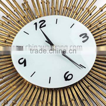 Vintage Gold Metal Wall Clock Digital Clock photo-3