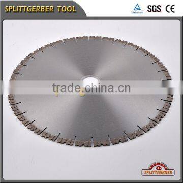 Notch design on side wave type granite diamond saw blade