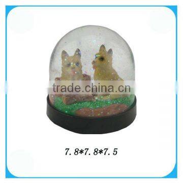 Plastic Animai Mini Snow Globe Musical